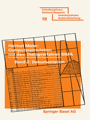 cover image of Computersimulation mit dem Dialogverfahren SIMA